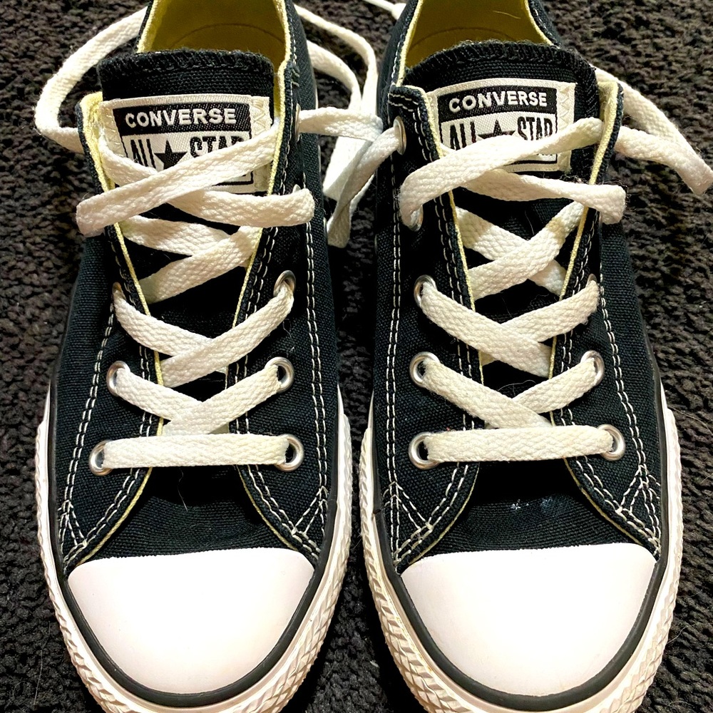 Kids black Converse size 2